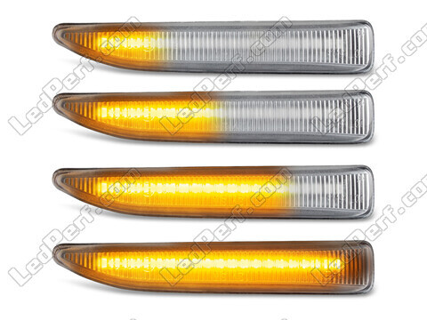 Oświetlenie sekwencyjnych przezroczystych bocznych kierunkowskazów LED dla BMW serii 7 (E65 E66)