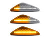 Oświetlenie sekwencyjnych przezroczystych bocznych kierunkowskazów LED dla BMW X3 (F25)