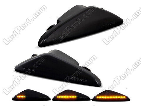 Dynamiczne boczne kierunkowskazy LED dla BMW X3 (F25) - Wersja czarna dymiona