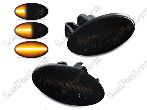 Dynamiczne boczne kierunkowskazy LED dla Citroen C3 I - Wersja czarna dymiona