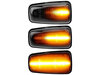 Oświetlenie dynamicznych czarnych bocznych kierunkowskazów LED dla Citroen Xantia
