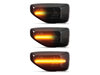 Oświetlenie dynamicznych czarnych bocznych kierunkowskazów LED dla Dacia Logan 2