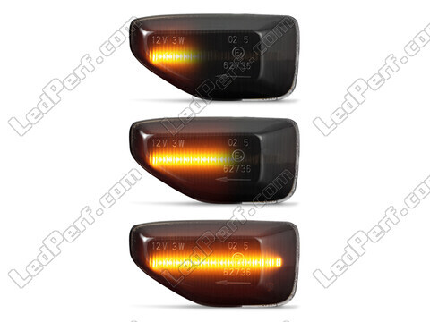 Oświetlenie dynamicznych czarnych bocznych kierunkowskazów LED dla Dacia Logan 2