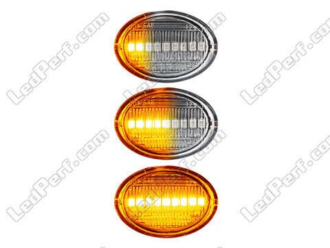 Oświetlenie sekwencyjnych przezroczystych bocznych kierunkowskazów LED dla Fiat 500