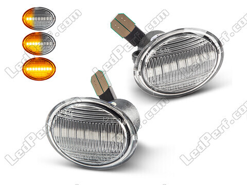 Sekwencyjne boczne kierunkowskazy LED dla Fiat 500 - Wersja przezroczysta