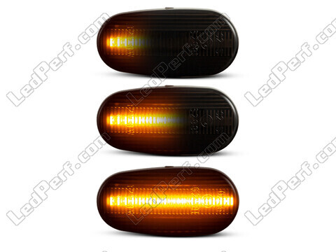 Oświetlenie dynamicznych czarnych bocznych kierunkowskazów LED dla Fiat Bravo 2