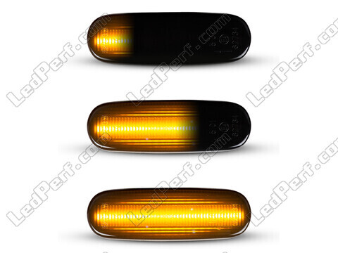 Oświetlenie dynamicznych czarnych bocznych kierunkowskazów LED dla Fiat Doblo II