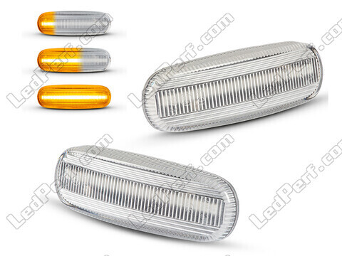 Sekwencyjne boczne kierunkowskazy LED dla Fiat Doblo II - Wersja przezroczysta