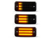 Oświetlenie dynamicznych czarnych bocznych kierunkowskazów LED dla Fiat Ducato III