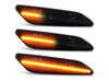 Oświetlenie dynamicznych czarnych bocznych kierunkowskazów LED dla Fiat Tipo III