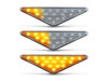 Oświetlenie sekwencyjnych przezroczystych bocznych kierunkowskazów LED dla Ford Focus MK1