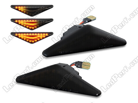 Dynamiczne boczne kierunkowskazy LED dla Ford Focus MK1 - Wersja czarna dymiona
