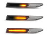 Oświetlenie dynamicznych czarnych bocznych kierunkowskazów LED dla Ford Mondeo MK4