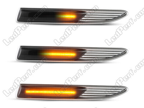 Oświetlenie dynamicznych czarnych bocznych kierunkowskazów LED dla Ford Mondeo MK4