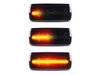 Oświetlenie dynamicznych czarnych bocznych kierunkowskazów LED dla Jeep Commander (XK)