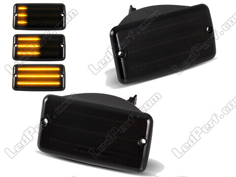 Dynamiczne boczne kierunkowskazy LED dla Jeep Wrangler II (TJ) - Wersja czarna dymiona