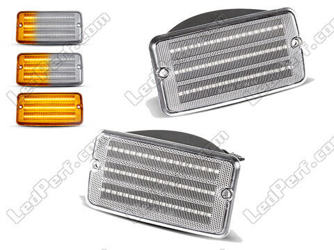Sekwencyjne boczne kierunkowskazy LED dla Jeep Wrangler II (TJ) - Wersja przezroczysta