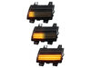 Oświetlenie dynamicznych czarnych bocznych kierunkowskazów LED dla Jeep  Wrangler IV (JL)