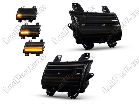 Dynamiczne boczne kierunkowskazy LED dla Jeep  Wrangler IV (JL) - Wersja czarna dymiona