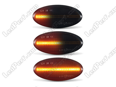 Oświetlenie dynamicznych czarnych bocznych kierunkowskazów LED dla Mazda 2 phase 2