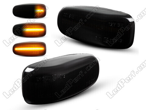 Dynamiczne boczne kierunkowskazy LED dla Mercedes Classe C (W202) - Wersja czarna dymiona