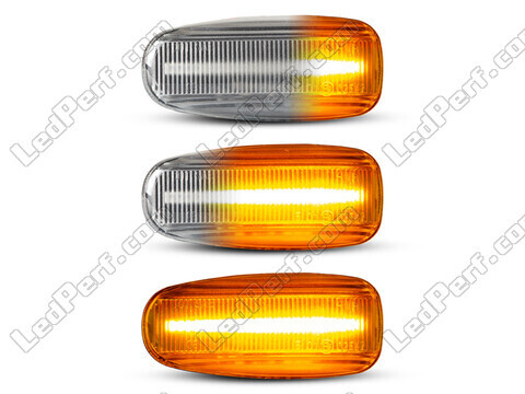 Oświetlenie sekwencyjnych przezroczystych bocznych kierunkowskazów LED dla Mercedes Classe C (W202)