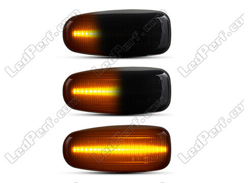 Oświetlenie dynamicznych czarnych bocznych kierunkowskazów LED dla Mercedes Klasa E (W210) 1999 - 2002