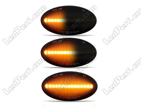 Oświetlenie dynamicznych czarnych bocznych kierunkowskazów LED dla Mini Cabriolet II (R52)