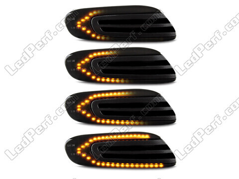 Oświetlenie dynamicznych czarnych bocznych kierunkowskazów LED dla Mini Cabriolet IV (F57)