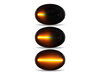 Oświetlenie dynamicznych czarnych bocznych kierunkowskazów LED dla Mini Coupé (R58)