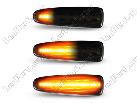 Oświetlenie dynamicznych czarnych bocznych kierunkowskazów LED dla Mitsubishi Outlander
