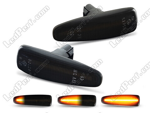 Dynamiczne boczne kierunkowskazy LED dla Mitsubishi Pajero IV - Wersja czarna dymiona