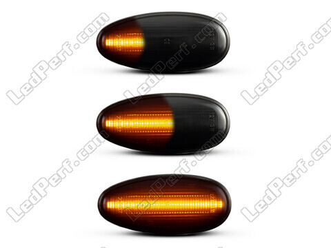 Oświetlenie dynamicznych czarnych bocznych kierunkowskazów LED dla Mitsubishi Pajero sport 1
