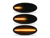 Oświetlenie dynamicznych czarnych bocznych kierunkowskazów LED dla Nissan Note (2009 - 2013)