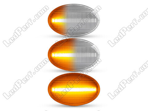 Oświetlenie sekwencyjnych przezroczystych bocznych kierunkowskazów LED dla Opel Combo B