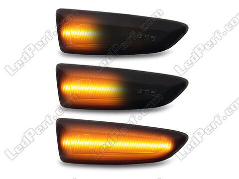 Oświetlenie dynamicznych czarnych bocznych kierunkowskazów LED dla Opel Grandland X