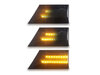 Oświetlenie dynamicznych czarnych bocznych kierunkowskazów LED dla Opel Vectra C