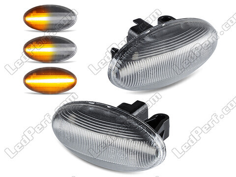 Sekwencyjne boczne kierunkowskazy LED dla Peugeot 206 - Wersja przezroczysta