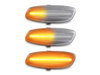 Oświetlenie sekwencyjnych przezroczystych bocznych kierunkowskazów LED dla Peugeot 207