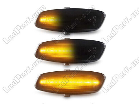 Oświetlenie dynamicznych czarnych bocznych kierunkowskazów LED dla Peugeot 207