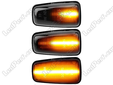 Oświetlenie dynamicznych czarnych bocznych kierunkowskazów LED dla Peugeot 306
