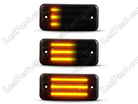 Oświetlenie dynamicznych czarnych bocznych kierunkowskazów LED dla Peugeot Boxer II