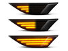 Oświetlenie dynamicznych czarnych bocznych kierunkowskazów LED dla Porsche 911 (991)