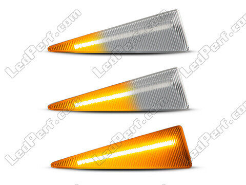 Oświetlenie sekwencyjnych przezroczystych bocznych kierunkowskazów LED dla Renault Scenic 2