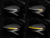 Różne etapy przewijania światła dynamicznych kierunkowskazów Osram LEDriving® do lusterek Seat Arona