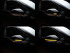 Różne etapy przewijania światła dynamicznych kierunkowskazów Osram LEDriving® do lusterek Volkswagen Passat B8