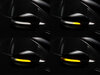 Różne etapy przewijania światła dynamicznych kierunkowskazów Osram LEDriving® do lusterek Volkswagen Touran V3