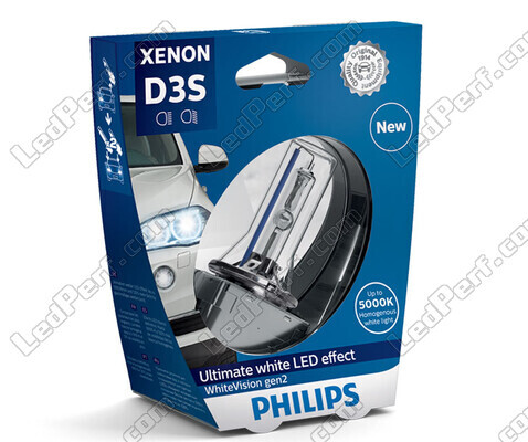 Żarówka Xenon D3S Philips WhiteVision Gen2 +120% 5000K - 42403WHV2S1