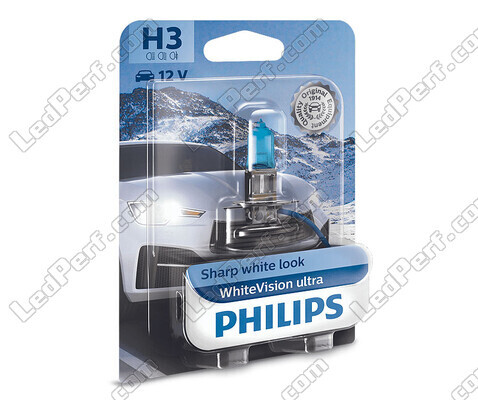 1x Żarówka H3 Philips WhiteVision ULTRA +60% 55W - 12336WVUB1