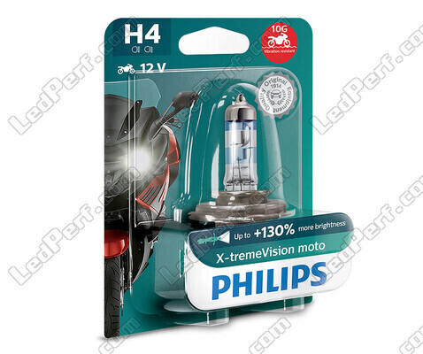 Żarówka H4 Philips X-tremeVision Motocykl +130% 60/55W - 12342XV+BW